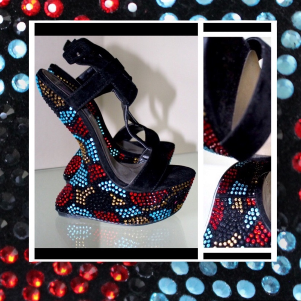 Cleapatra Mercury Rhinestone Gem High Heels
